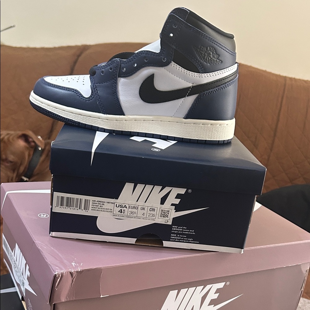 Nike Kids Sneakers - Dark Blue and White